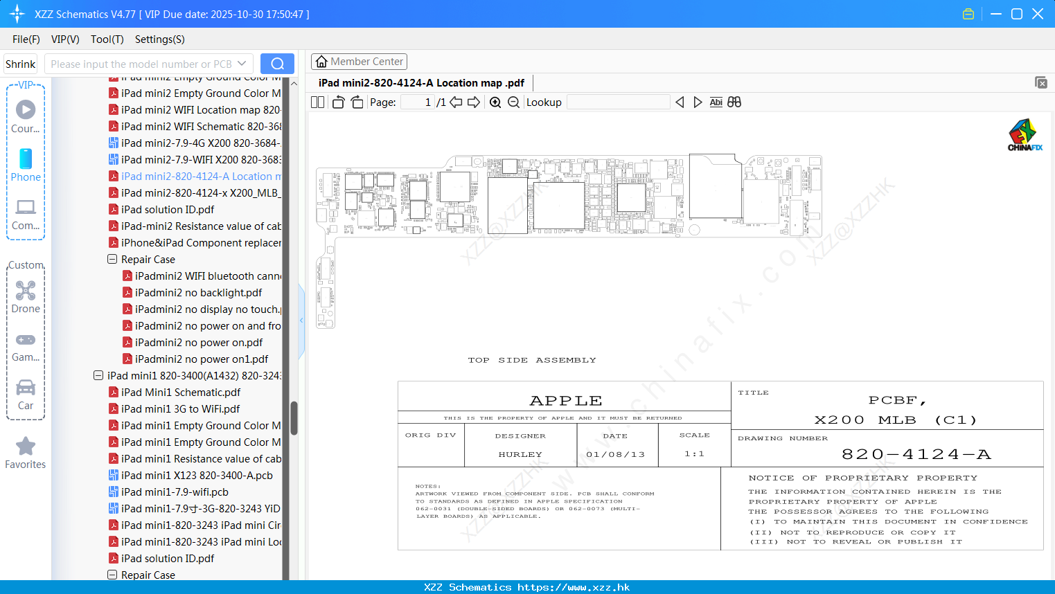 IPad Mini2-820-4124-A Location Map
